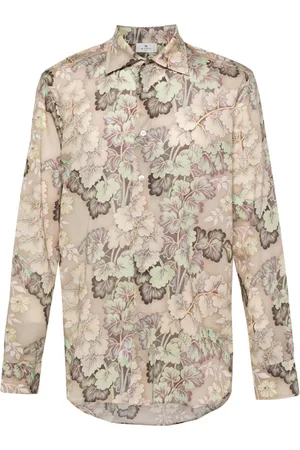 Etro Homme, Chemises, Multicolore, Taille: XS Chemise à Manches Longues Décontractée à Imprimé Floral