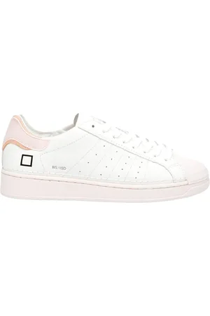D.A.T.E. Femme, Chaussures, Blanc, Taille: 40 EU Baskets en cuir blanc et rose