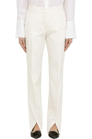 Jil Sander Femme, Pantalons, Blanc, Taille: 36 FR Pantalon Coupe Droite