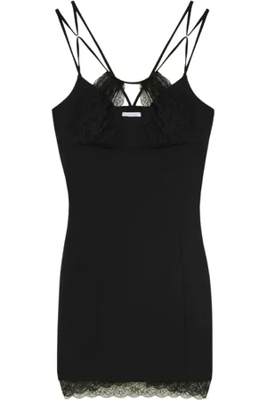Patrizia Pepe Femme, Robes, Noir, Taille: 36 FR Robe Mini en Dentelle Noire