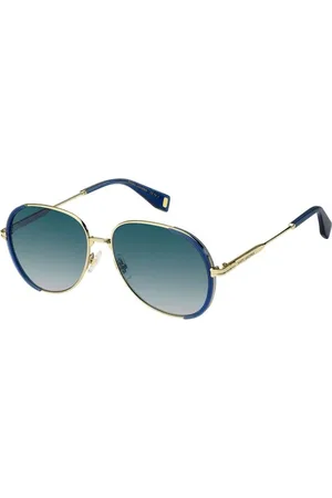 Marc Jacobs Femme, Accessoires, Jaune, Taille: ONE Size Lunettes de soleil dorées en métal