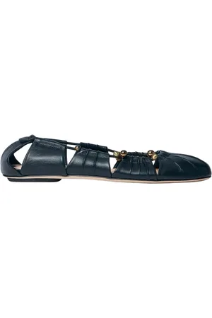 Chloé Femme, Chaussures, Noir, Taille: 37 EU Ballerines en cuir avec ornement de quincaillerie