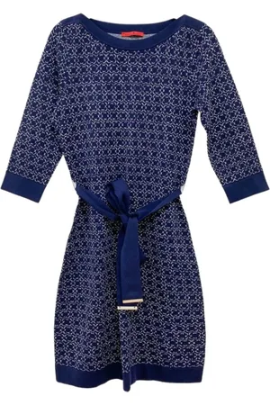 Carolina Herrera Femme, Robes, Bleu, Taille: 36 FR Jacquard Rosetta Seal Dress