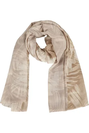 ERMANNO SCERVINO Femme, Accessoires, , Taille: ONE Size Écharpe/Foulard en Georgette Imprimé Feuilles