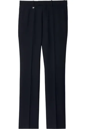 Burberry Homme, Pantalons, Bleu, Taille: M Pantalon de Costume Slim en Laine Bleue