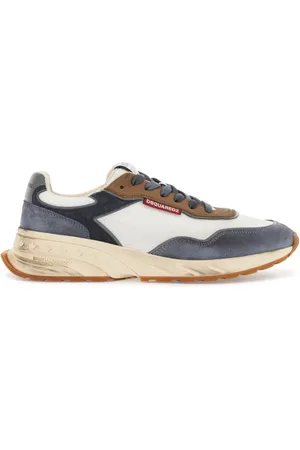 Dsquared2 Homme, Chaussures, Multicolore, Taille: 40 EU Baskets en cuir denim bleu avec suède