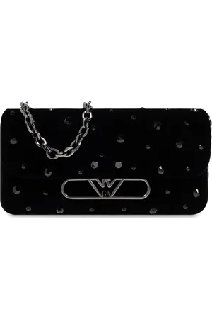 Emporio Armani Femme, Sacs, Noir, Taille: ONE Size Sac bandoulière en velours