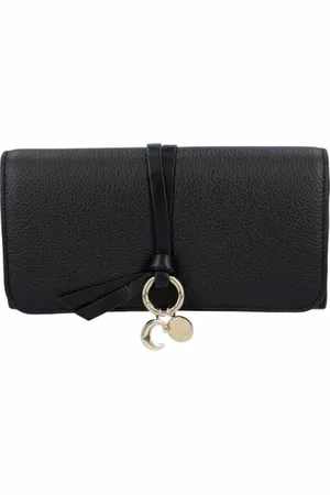 Chloé Femme, Accessoires, Noir, Taille: ONE Size Portefeuille en cuir