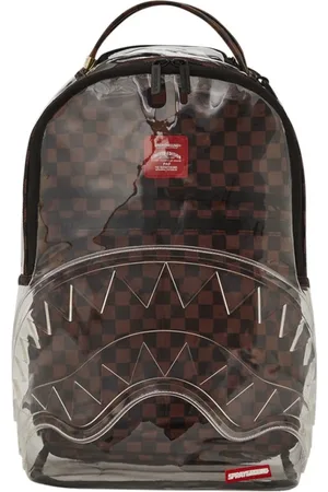 Sprayground Unisex, Sacs, Brun, Taille: ONE Size Sac à Dos à Carreaux Marron Transparent