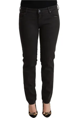 ERMANNO SCERVINO Femme, Jeans, Noir, Taille: W28 Jean Skinny Noir Taille Basse Chic