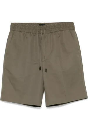 BRIONI Homme, Shorts, Vert, Taille: XL Shorts en lin et coton avec poches