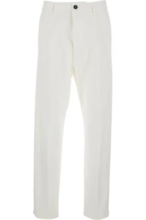 Dsquared2 Homme, Pantalons, Blanc, Taille: M Pantalon Cinq Poches Blanc en Coton avec Logo