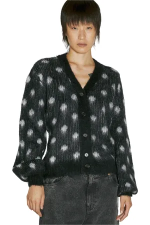 Marni Femme, Pulls, Noir, Taille: 36 FR Cardigan Tricot Doux à Pois