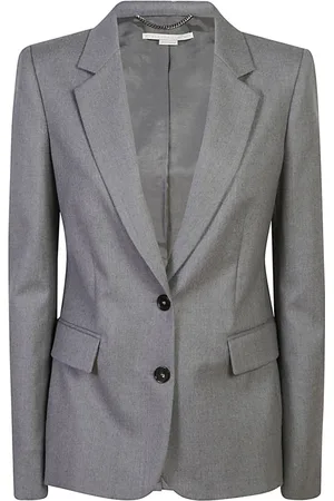 Stella McCartney Femme, Vestes, Gris, Taille: 36 FR Blazer Tailleur Croisé