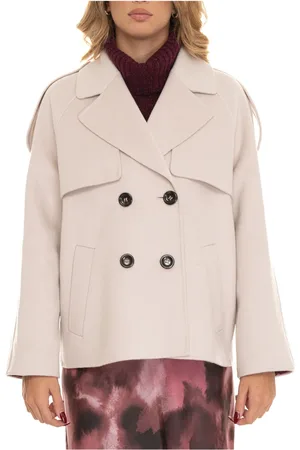 Liu Jo Femme, Vestes, , Taille: 42 FR Caban Croisé avec Logo