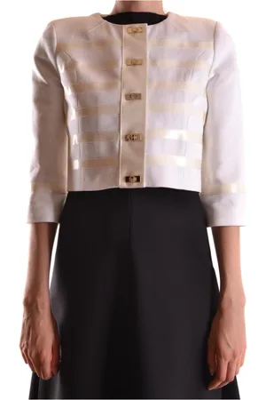 Elisabetta Franchi Femme, Vestes, Blanc, Taille: 42 FR Blazer Sport Blanc