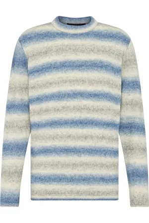 Drykorn Homme, Pulls, Bleu, Taille: L Pull Rayé en Mélange de Laine