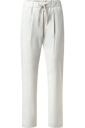 HERNO Femme, Pantalons, Blanc, Taille: 38 FR Pantalons Longs Élégants
