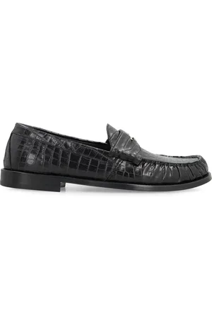 Rhude Homme, Chaussures, Noir, Taille: 44 EU Mocassins en cuir avec bout rond
