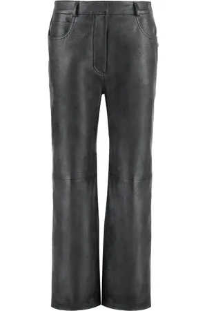 Stella McCartney Femme, Pantalons, Noir, Taille: 38 FR Pantalon en simili cuir avec poches plates