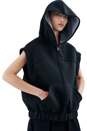 BACON Femme, Vestes, Noir, Taille: 38 FR W NEW Order Gilet Jacket Fleece Noir
