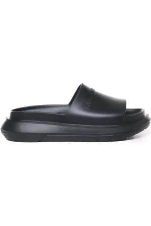 Emporio Armani Homme, Chaussures, Noir, Taille: 41 EU Tongs en coton élasthanne