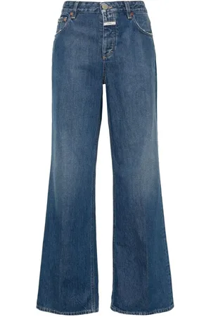 Closed Femme, Jeans, Bleu, Taille: W26 Jean Évasé Délavé Indigo