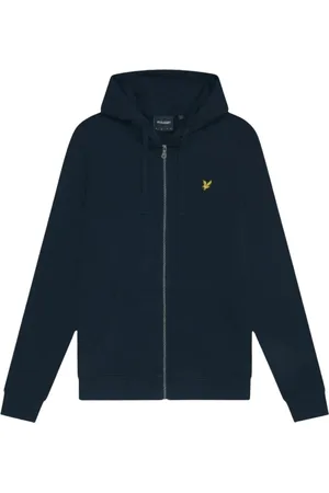 Lyle & Scott Homme, Sweatshirts et sweats à capuche, Bleu, Taille: S Sweat à Capuche Zippé Coupe Classique