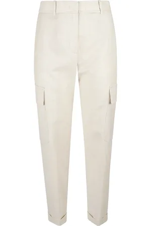 ELEVENTY Femme, Pantalons, , Taille: 38 FR Pantalon en Laine Cachemire Crème
