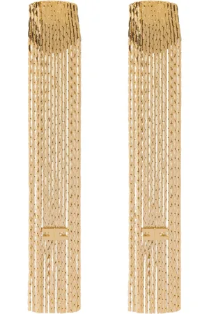 Elisabetta Franchi Femme, Accessoires, Jaune, Taille: ONE Size Boucles d`Oreilles Logo Suspendu