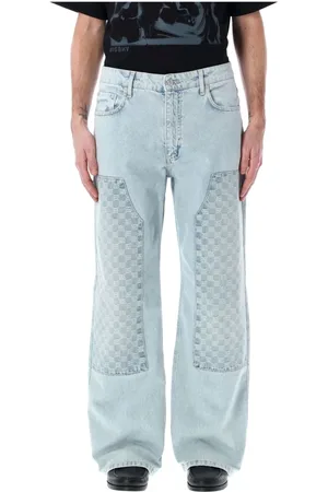 MISBHV Homme, Jeans, Bleu, Taille: W33 Jean Monogramme Charpentier Bleu Pâle