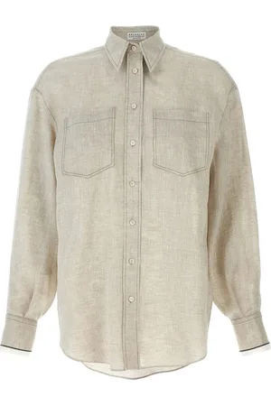 Brunello Cucinelli Femme, Blouses et Chemises, , Taille: 42 FR Chemise à Manches Longues Juta