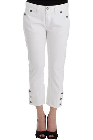 ERMANNO SCERVINO Femme, Pantalons, Blanc, Taille: 38 FR Jean Écourt Blanc