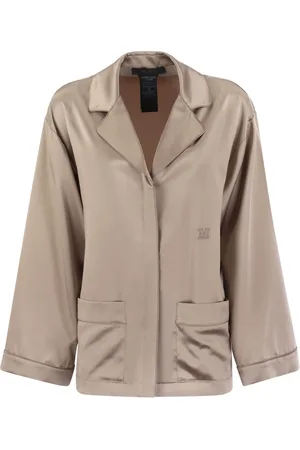 Max Mara Femme, Vêtements de nuit et de détente, Brun, Taille: 36 FR Vasaio Chemise de Pyjama en Satin de Soie