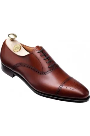 Crockett & Jones Homme, Chaussures, Brun, Taille: 40 1/2 EU Chaussures habillées en cuir marron châtaigne