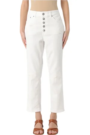 Dondup Femme, Pantalons, Blanc, Taille: W24 Jeans élégants Collection Koons