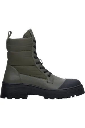 Estro Femme, Chaussures, Vert, Taille: 38 EU Bottes d`hiver vertes à lacets
