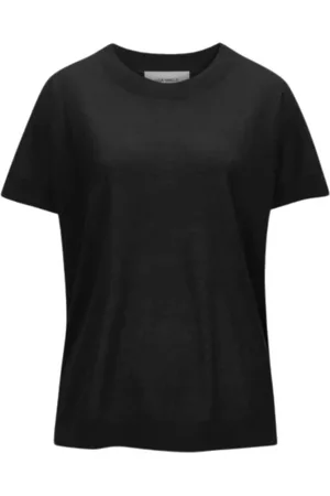 Lisa Yang Femme, Tops, Noir, Taille: 38 FR T-shirt en cachemire style Marielle