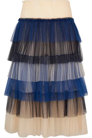 Elisabetta Franchi Femme, Jupes, Multicolore, Taille: 38 FR Jupe en Tulle Taille Haute
