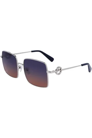 Longchamp Femme, Accessoires, Gris, Taille: ONE Size Lunettes de soleil en métal gris