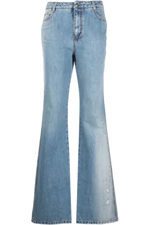 ERMANNO SCERVINO Femme, Jeans, Bleu, Taille: 38 FR Wide Jeans