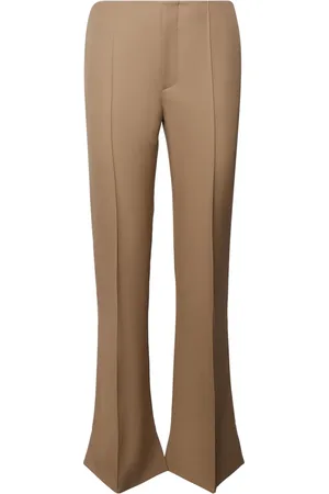 Chloé Femme, Pantalons, Brun, Taille: 38 FR Pantalon Tailleur Slim avec Ourlet Perforé