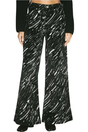 Marni Femme, Pantalons, Noir, Taille: 38 FR Jean en denim floqué à imprimé crayon