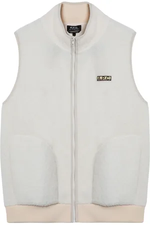 A.P.C. Homme, Vestes, Blanc, Taille: M Gilet Veste Élégant