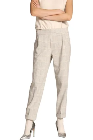 Masons Femme, Pantalons, Gris, Taille: 40 FR Pantalon Chino Jogger Facile à Carreaux Glen