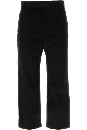 Thom Browne Homme, Pantalons, Noir, Taille: S Pantalon en velours côtelé noir