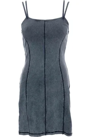Daily paper Femme, Robes, Bleu, Taille: 42 FR Mini-robe côtelée en denim