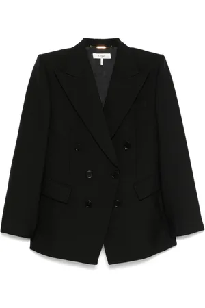 Chloé Femme, Vestes, Noir, Taille: 38 FR Veste Croisée à Poches