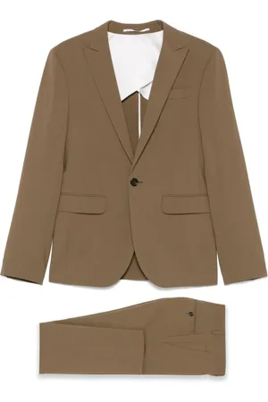 Dsquared2 Homme, Costumes, Brun, Taille: L Costume Marron Noyer avec Bouton Avant