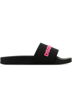Dsquared2 Femme, Chaussures, Noir, Taille: 40 EU Slides Slip-On avec Logo en Relief